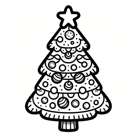 Dessin Gratuit Imprimer Sapin De No L Simple Pour Coloriage