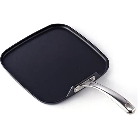 Cooks Standard 11 In Hard Anodized Aluminum Nonstick Griddle In Black