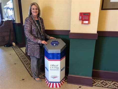 Flag retirement box at Historical Courthouse | The Toccoa Record