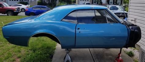 1967 Chevrolet Camaro Marina Blue Complete Body Shell Must Sell For