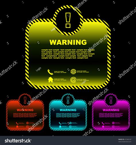 Warning Vector Label Vector Template Stock Vector (Royalty Free ...