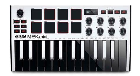 MIDI-клавиатура AKAI MPK MINI 3 WHITE USB. MIDI-клавиатуры в ...