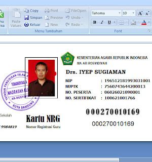 Aplikasi Cetak Kartu NRG terbaru - GURUTV