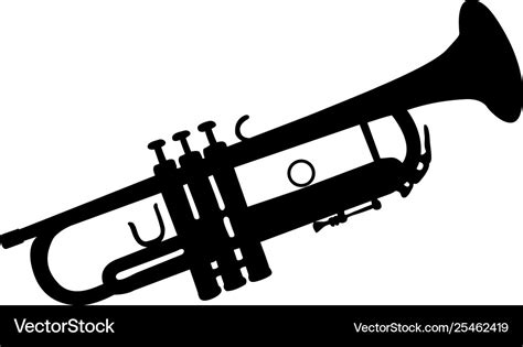 Trumpet silhouette Royalty Free Vector Image - VectorStock