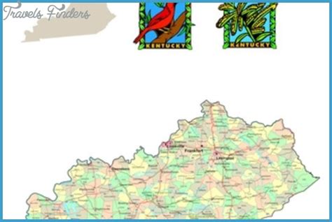 Kentucky Map Tourist Attractions - TravelsFinders.Com