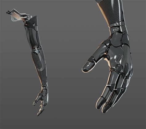 Robotic hand anatomy 3D model animated rigged | CGTrader