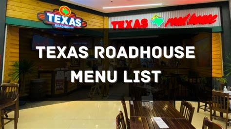 Texas Roadhouse Menu With Prices Updated Auria Octavia