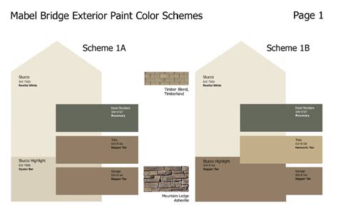 Newly Adopted Mabel Bridge HOA Official Color Schemes Mabel Bridge