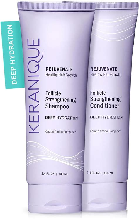 Keranique Hydrating Shampoo And Conditioner Set Deep Hydration Hair Shampoo And