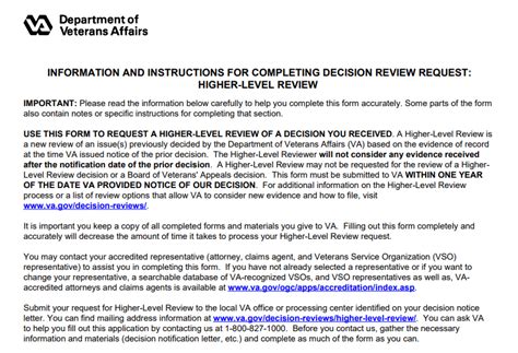 New Va Form 20 0986 Va Form