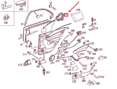 NEUF MERCEDES BENZ S W220 Joint De Porte Arriere Gauche A2207370198