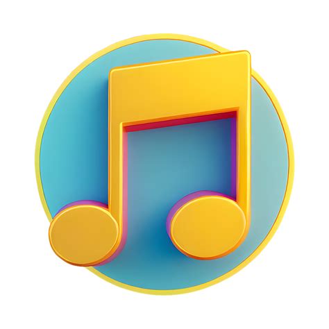 Ai Generated Music Notes Symbol 3d Isolated On Transparent Background