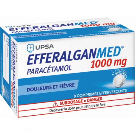 Efferalgan 1000mg boite de 8 comprimés effervescents