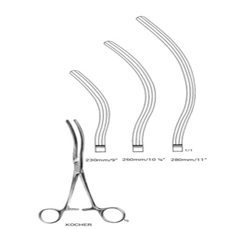 Stainless Steel Kocher Intestinal Clamps Forceps For Hospital