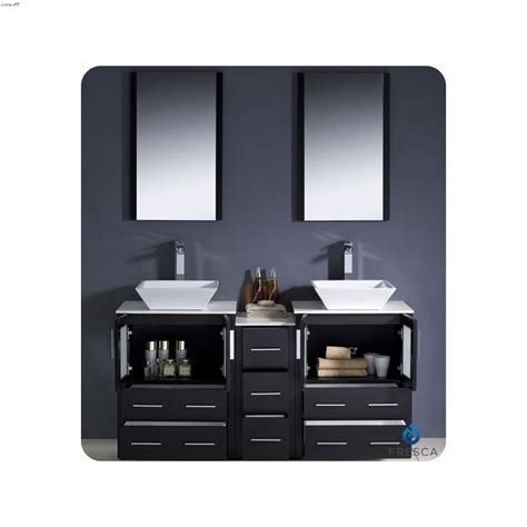 Fresca Torino Espresso Modern Double Sink Bathroom Vanity W Side