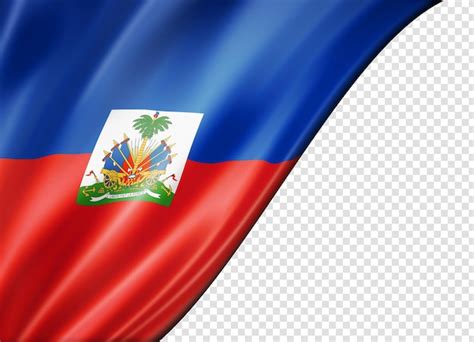 Premium Psd Haitian Flag Isolated On White Banner