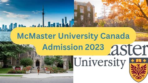 Mcmaster University Admission Deadlines Requirements