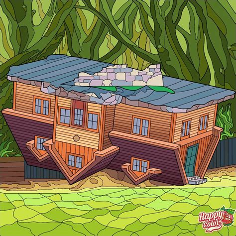 Дом вверх дном | Happy colors, Coloring book app, Bible coloring