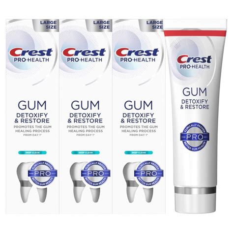 Crest Pro Health Gum Detoxify And Restore Deep Clean Toothpaste 4 6 Ounce Pack Of