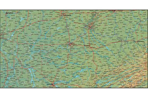 Map of Kentucky and the Surrounding Region