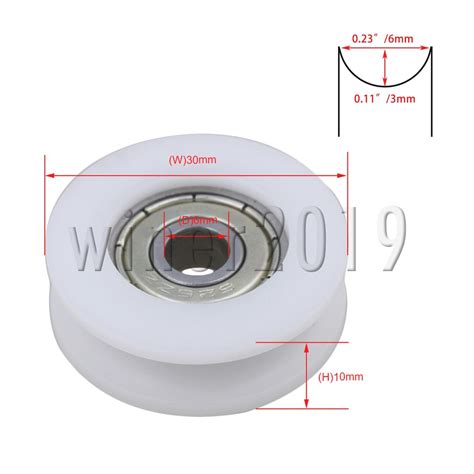 Deep U Type Groove Guide Pulley Sealed Rail Ball Roller Bearing Wheel U