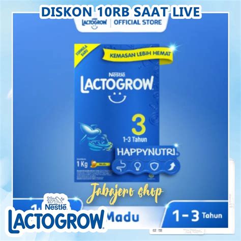 Jual NESTLE LACTOGROW 3 HAPPYNUTRI VANILLA SUSU PERTUMBUHAN ANAK 1 3