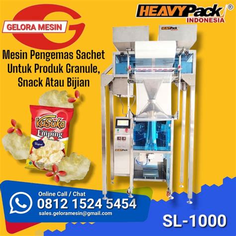 Jual Mesin Pengemas Sachet Granule Snack Atau Bijian Sl Heavypack