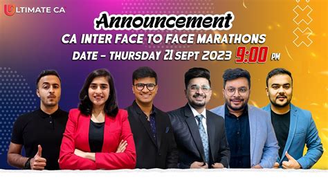 Announcement CA Inter Face To Face Marathons YouTube