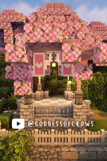 Minecraft Cherry Grove Garden Gazebo Goddessofcrows