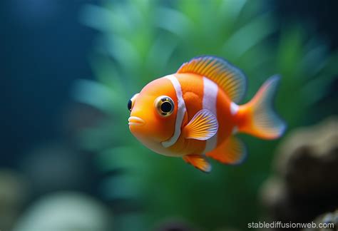 cute fish  aquarium scene stable diffusion