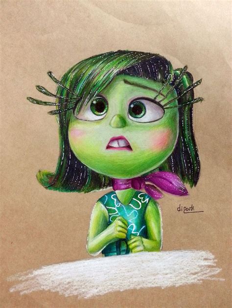 Inside Out Fan Art Disgust With Color Pencil By KR Dipark Cartoon