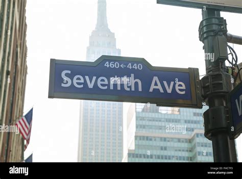 Seventh Avenue Sign In New York City Stock Photo Alamy