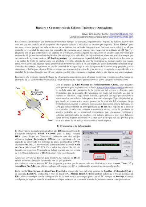 Pdf Registro Y Cronometraje De Eclipses Tr Nsitos Y Registro Y