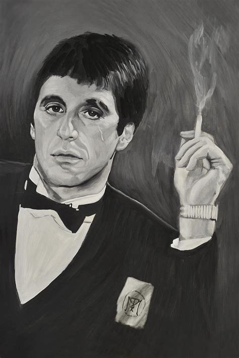 Scarface Tony Montana Al Pacino Painting By Travis Knight Fine Art