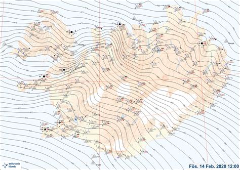 A remarkable near-record wind gusts reported at Hafnarfjall station ...