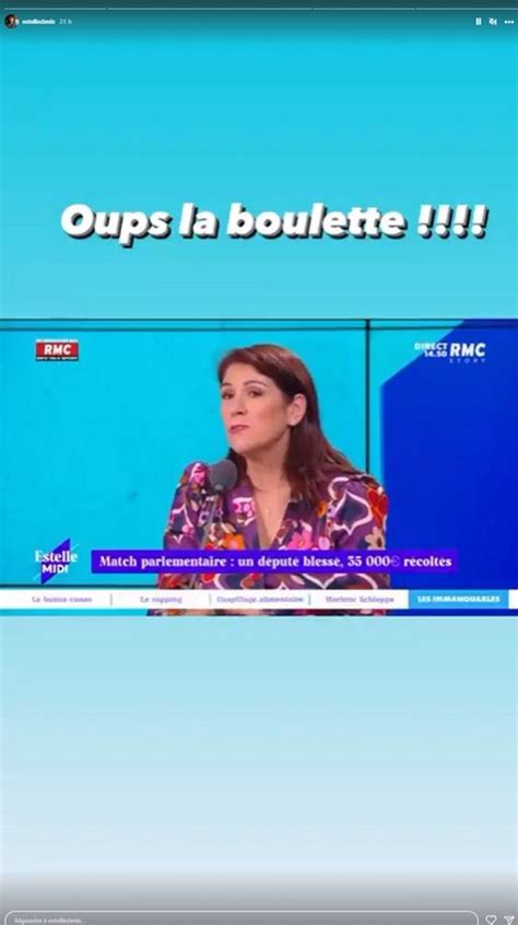 Estelle Denis Gros Malaise En Plein Direct Cette Vilaine Bourde Qui