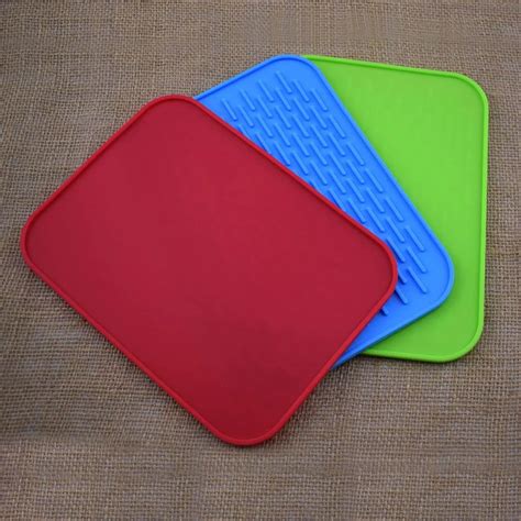 Zknoc Rectangle Heat Resistant Mat Anti Slip Pot Pan Mat Pad Silicone Trivet Tray Holder Mat Pad