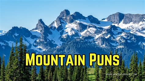 Funny Mountain Puns Jokes Garage