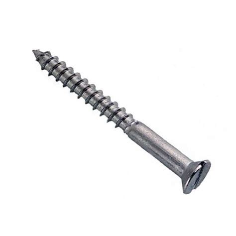 NutandBoltShop 14 X 2 A2 Stainless Steel Countersunk Slotted Woodscrew