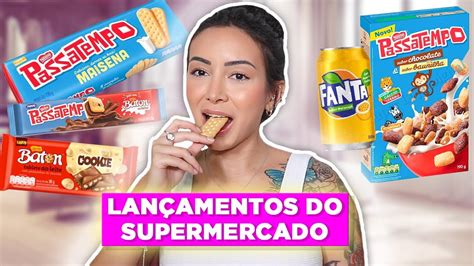 Provando Lan Amentos Do Supermercado Passatempo Recheio De Baton