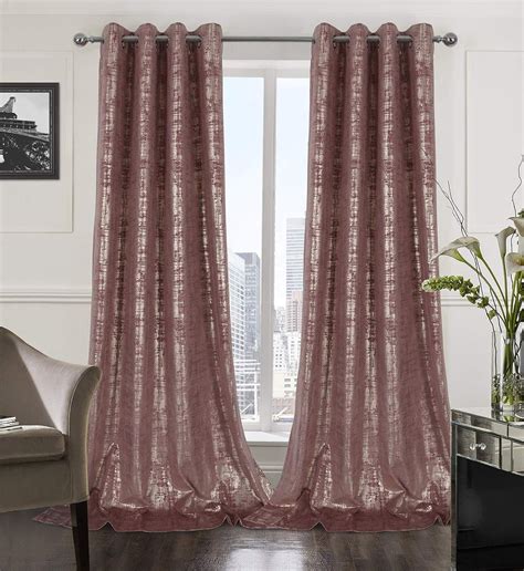 Always4u Wild Rose Soft Velvet Curtains 108 Inch Length