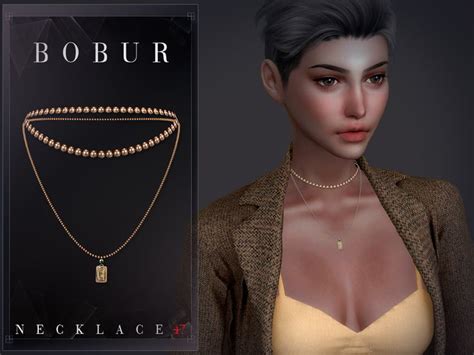 Bobur3 S Double Emerald Necklace In 2024 Sims 4 Sims Emerald Necklace