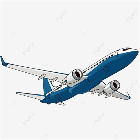 Boeing Png Image Hand Painted Boeing Blue Aircraft Hand Draw Cartoon