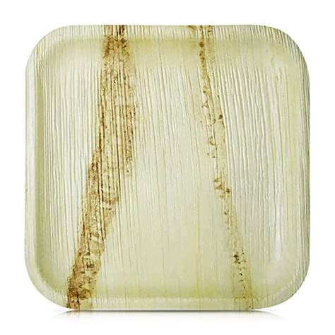 Palm Naki Square Palm Leaf Plates Count Disposable Dinnerware