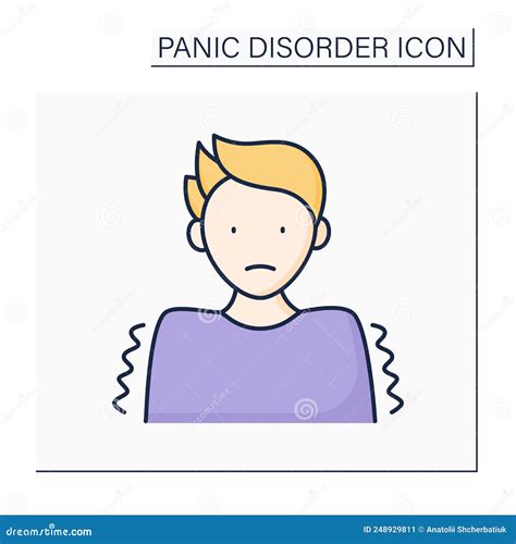 Trembling color icon stock vector. Illustration of feeling - 248929811