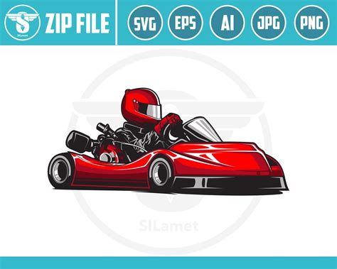 Racer Logo, Go Kart SVG, Go Kart Logo, Go Kart Racing , Gokart Racer