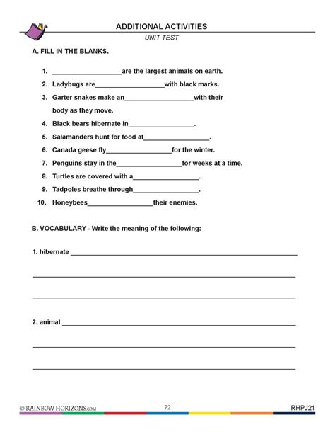 Animal Life Cycle Worksheets