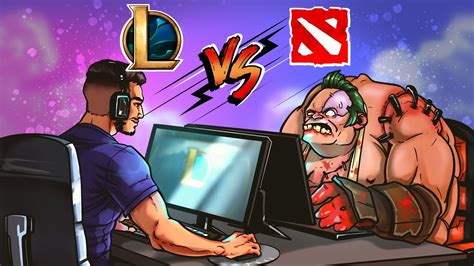 ВЛОГ 1 LoL vs DOTA 2 со стримерами YouTube