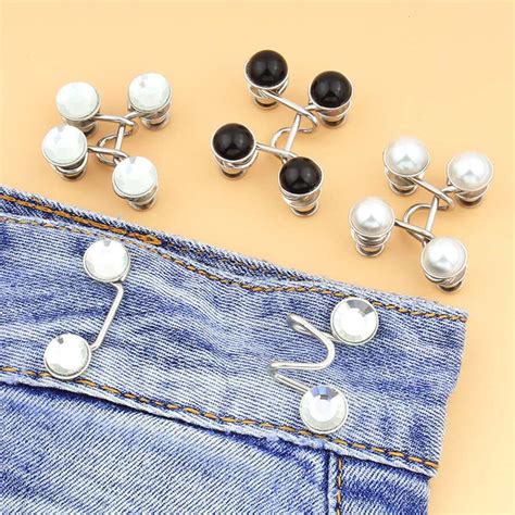 Set Of Pant Waist Tightener Instant Jean Buttons For Loose Jeans