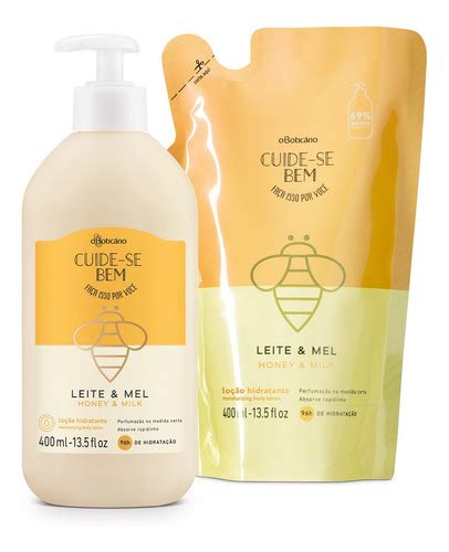 Kit Cuide se Bem Leite Mel Loção Corporal 400ml Refil Parcelamento